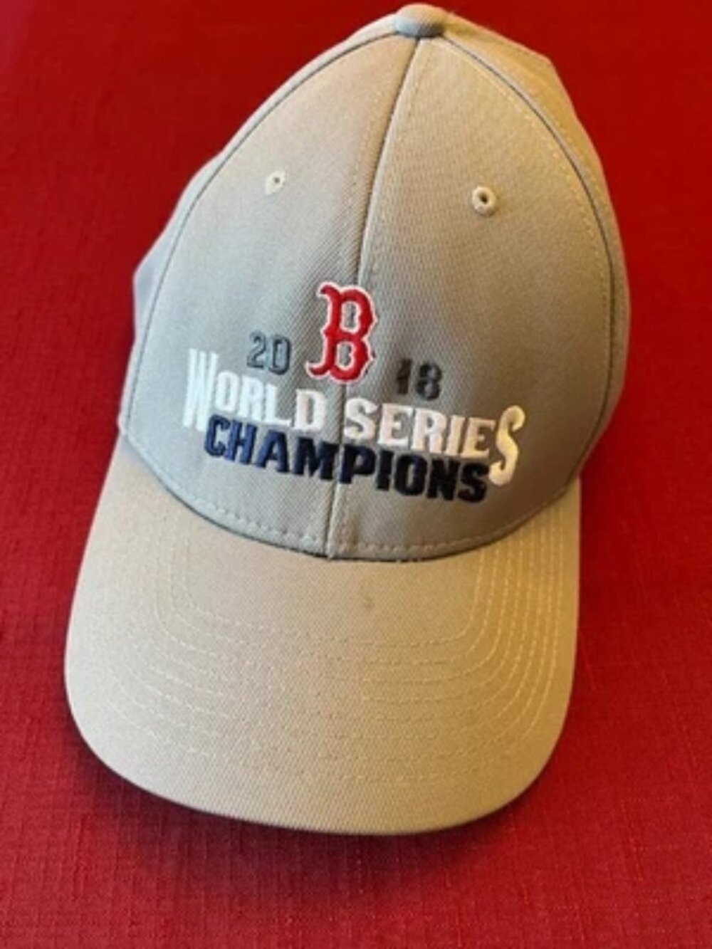 Fan Favorite 2018 Boston Red Sox World Series Champions Grey Cap Hat